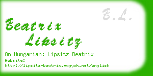 beatrix lipsitz business card